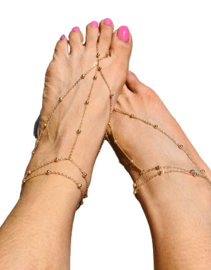 Dainty barefoot sandals, barefoot sandals wedding,bottomless sandals, beach wedding shoes