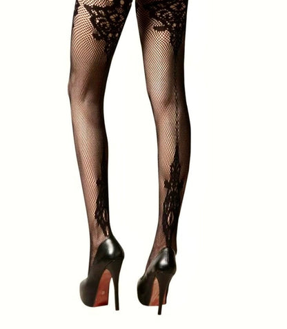 Fishnet stocking,thigh high stockings , sheer leggings, fishnets stockings, net stockings, Flower stockings