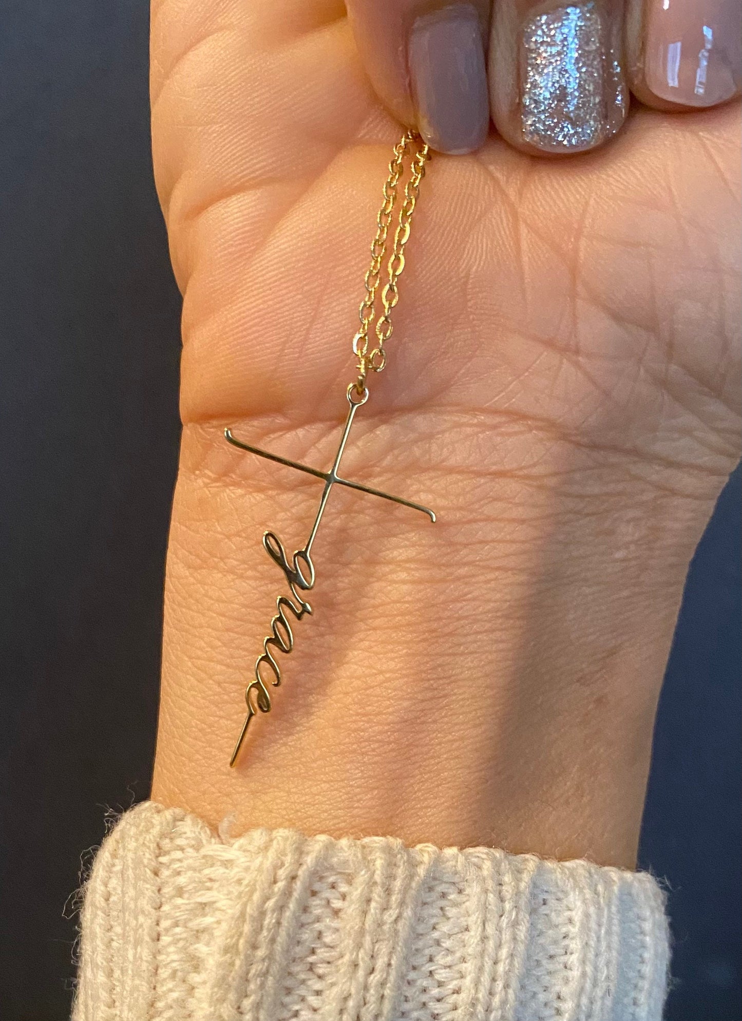 Faith necklace, Grace necklace, inspirational necklace, inspirational jewelry , gold plated jewelry, gold plated necklace.