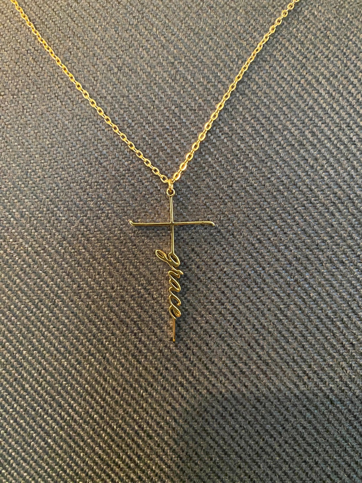 Faith necklace, Grace necklace, inspirational necklace, inspirational jewelry , gold plated jewelry, gold plated necklace.