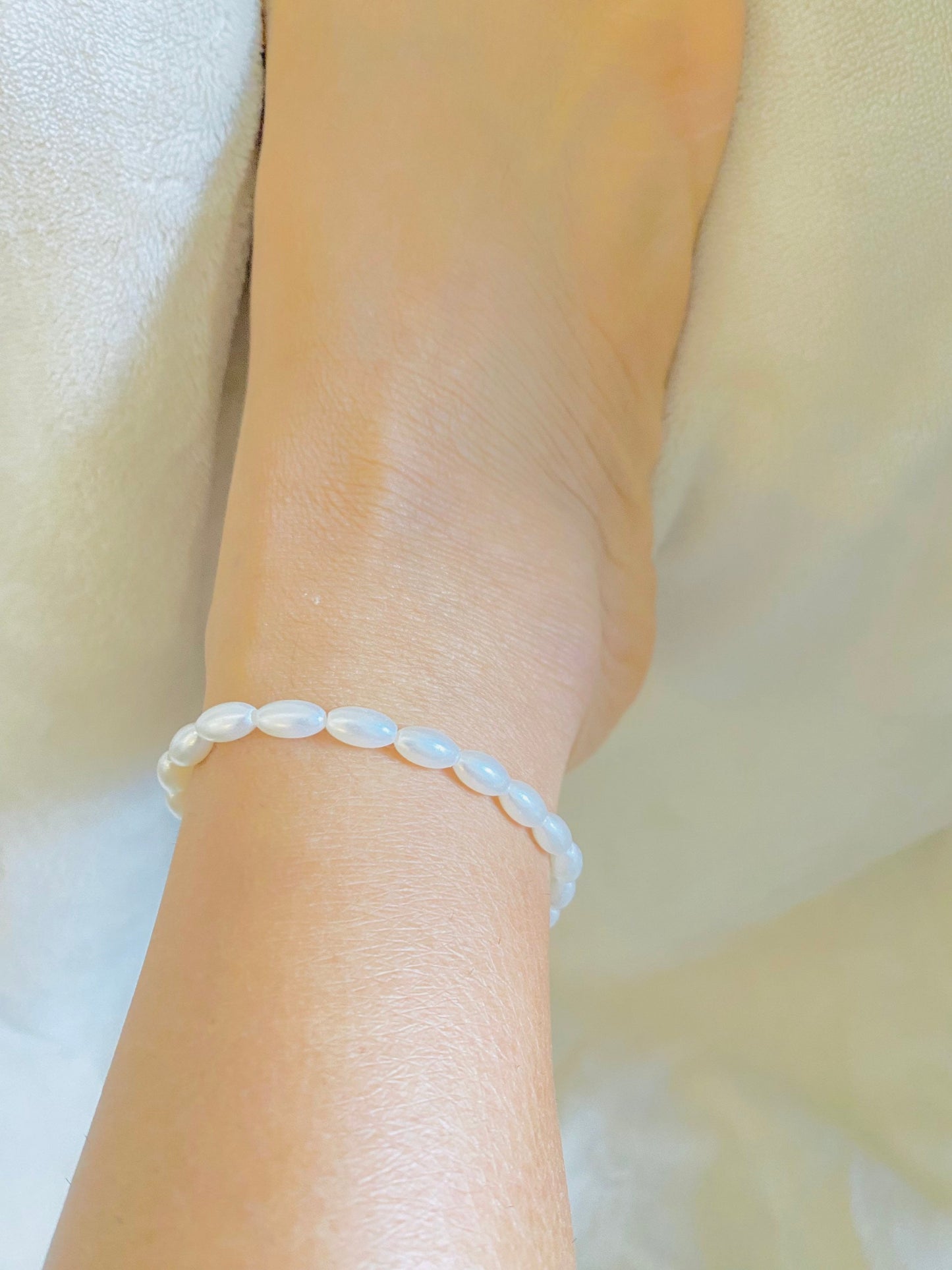 Personalized anklet ,freshwater pearl anklet , anklet with initial, bridesmaid anklet