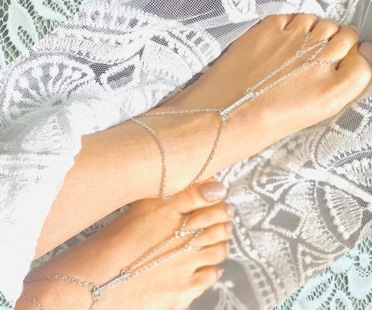 Silver barefoot sandals,beach barefoot sandals,boho barefoot sandals, bridal thongs,bridesmaids sandals