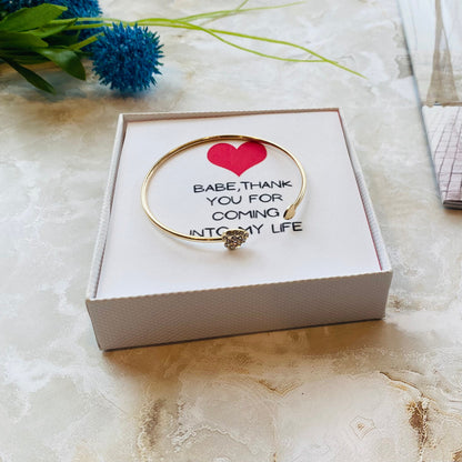 To my wife jewelry • Last minute gift for girlfriend • Romantic gift for wife birthday •14k gold bracelet for wife •Meaningful birthday gift