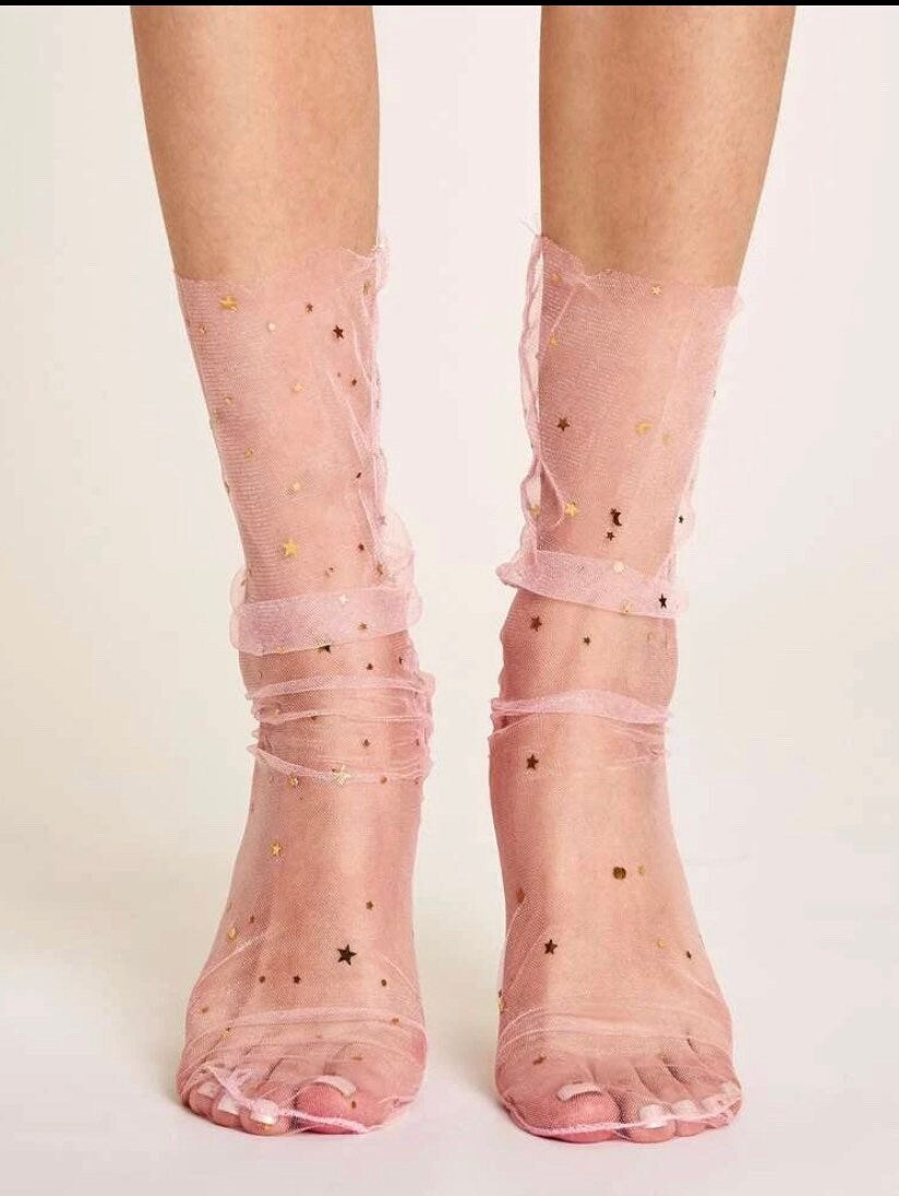 Mesh net socks, net socks , glitter socks , stylish socks for women,tulle socks