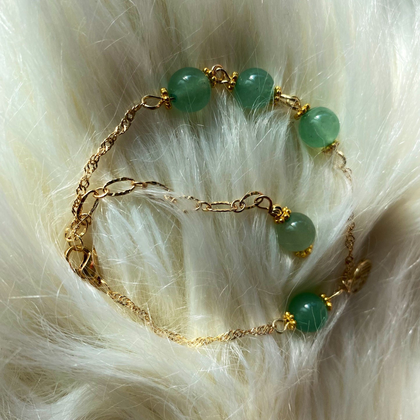 Jade crystal bracelet,Emerald crystal bracelet, Green crystal bead bracelet,bead bracelet,14k gold bracelet,Fengshui Bracelet