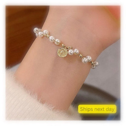 To my wife jewelry, Valentine’s Day gift for girlfriend, pearl bracelet for her,message card for Valentine’s Day,To my soulmate gift