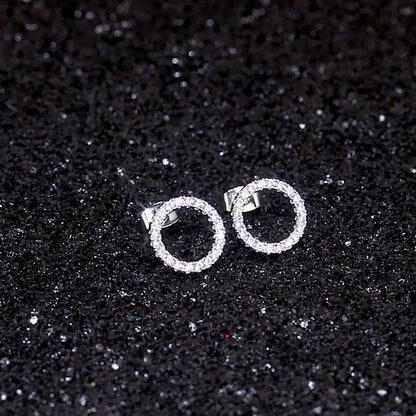 Tiny wreath Studs Earrings Tiny earrings CZ Wreath Earrings Sterling Silver Dainty Earrings Tiny Earrings Last Minute Gift for Her Birthday