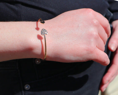 Dainty Cuff bracelet for women gold plated stackable bracelet gift for mom minimalist gift idea same day gift for birthday useful gift