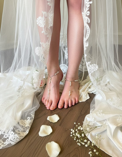 Pearl barefoot sandals, silver pearl barefoot sandals,Gold pearl barefoot sandals,beach bride barefoot sandals,bridal anklet