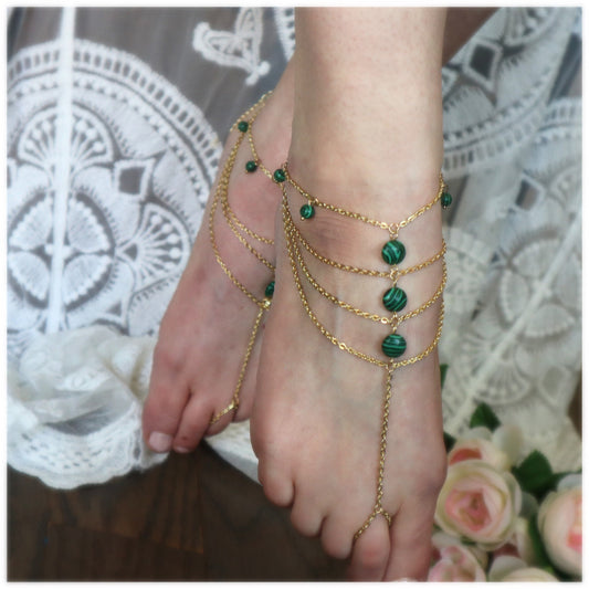 Golden barefoot sandals for bride bridesmaids sandals barefoot boho barefoot sandals beach sandals footless sandals bottomless sandals
