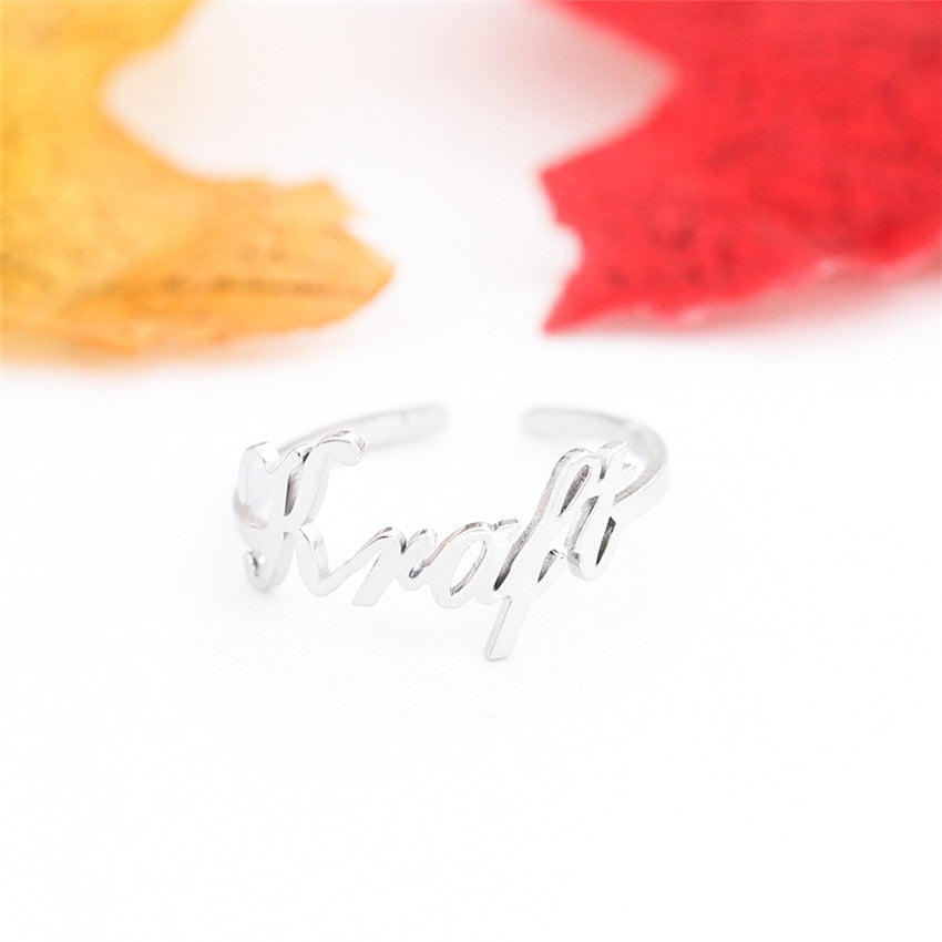 personalized name ring for women