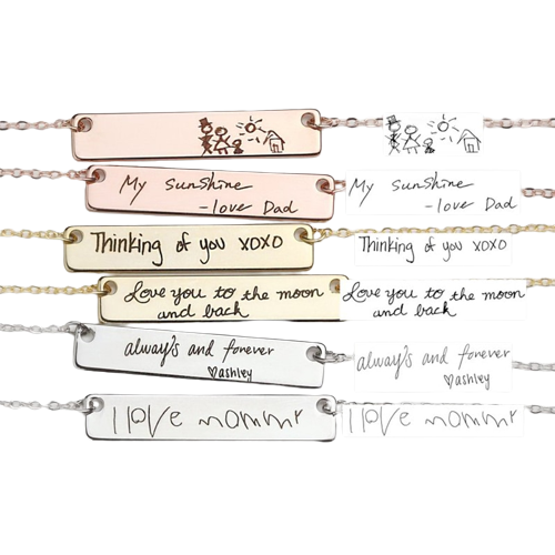 Custom Handwriting  Signature Necklace
