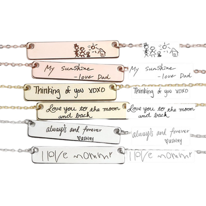 Custom Handwriting  Signature Necklace