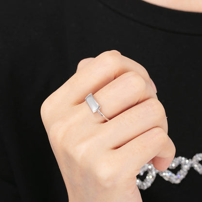 Personalized 925 Sterling Silver Engraved Bar Ring