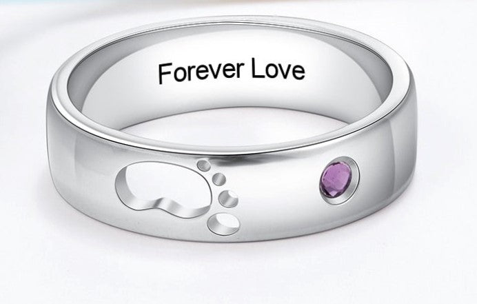 Personalized babyfeet ring