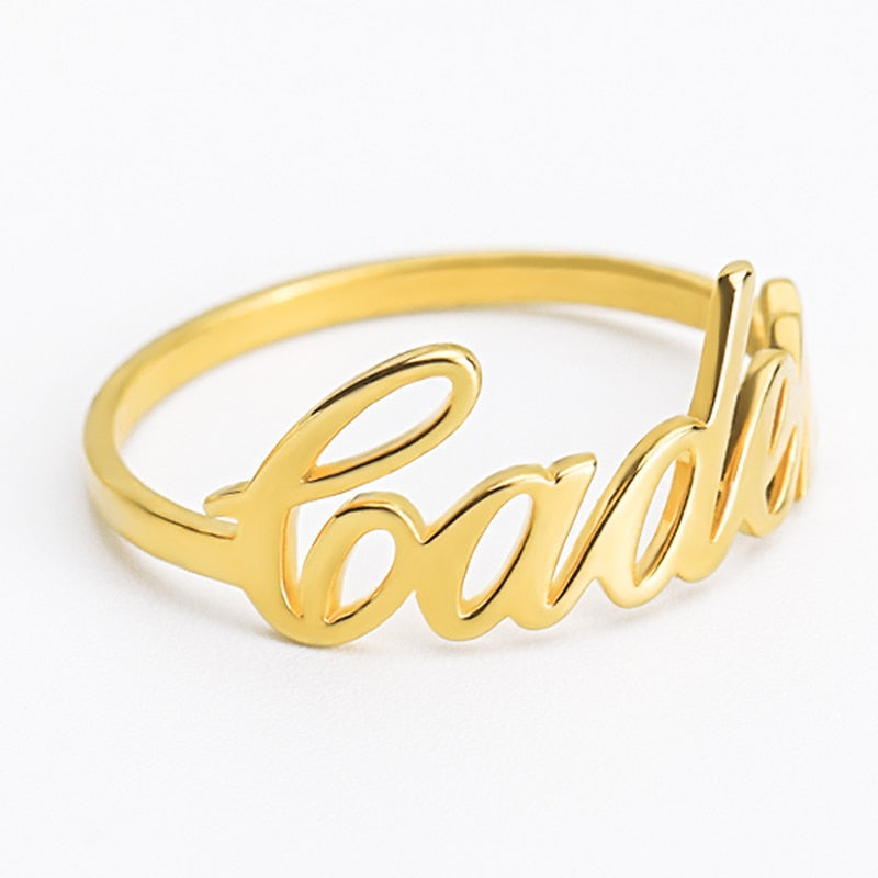 personalized name ring for women