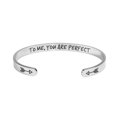 Personalized cuff bracelet with engraving