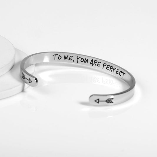 Personalized cuff bracelet with engraving