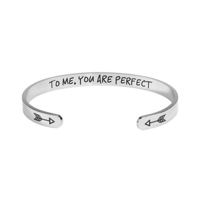 Personalized cuff bracelet with engraving
