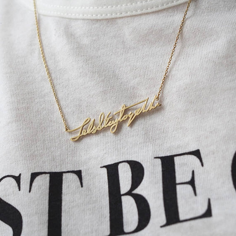 Custom Handwriting name Necklace