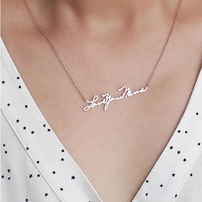 Custom Handwriting name Necklace