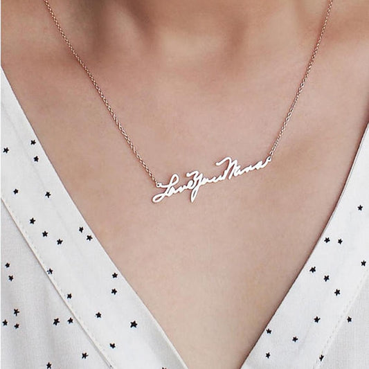 Custom Handwriting name Necklace