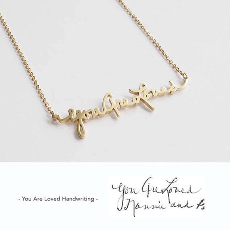 Custom Handwriting name Necklace