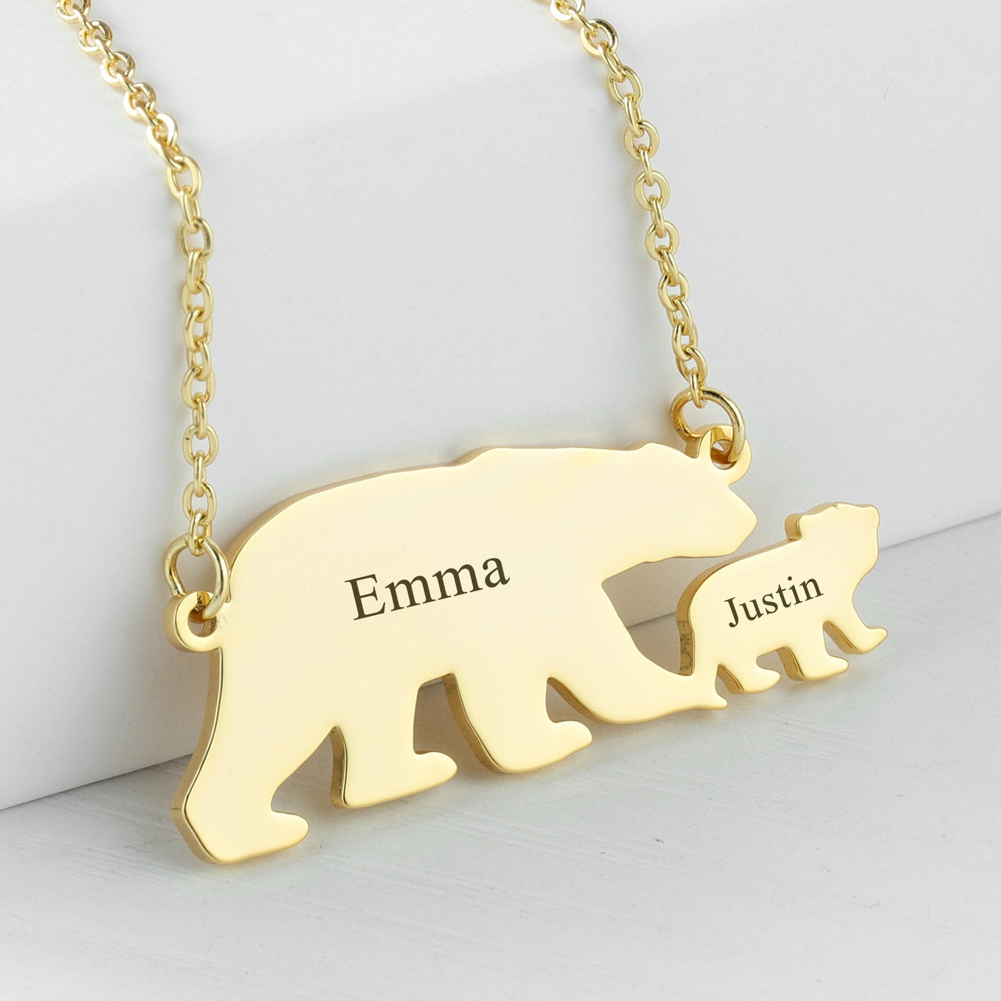 Mommy bear baby bear Necklace