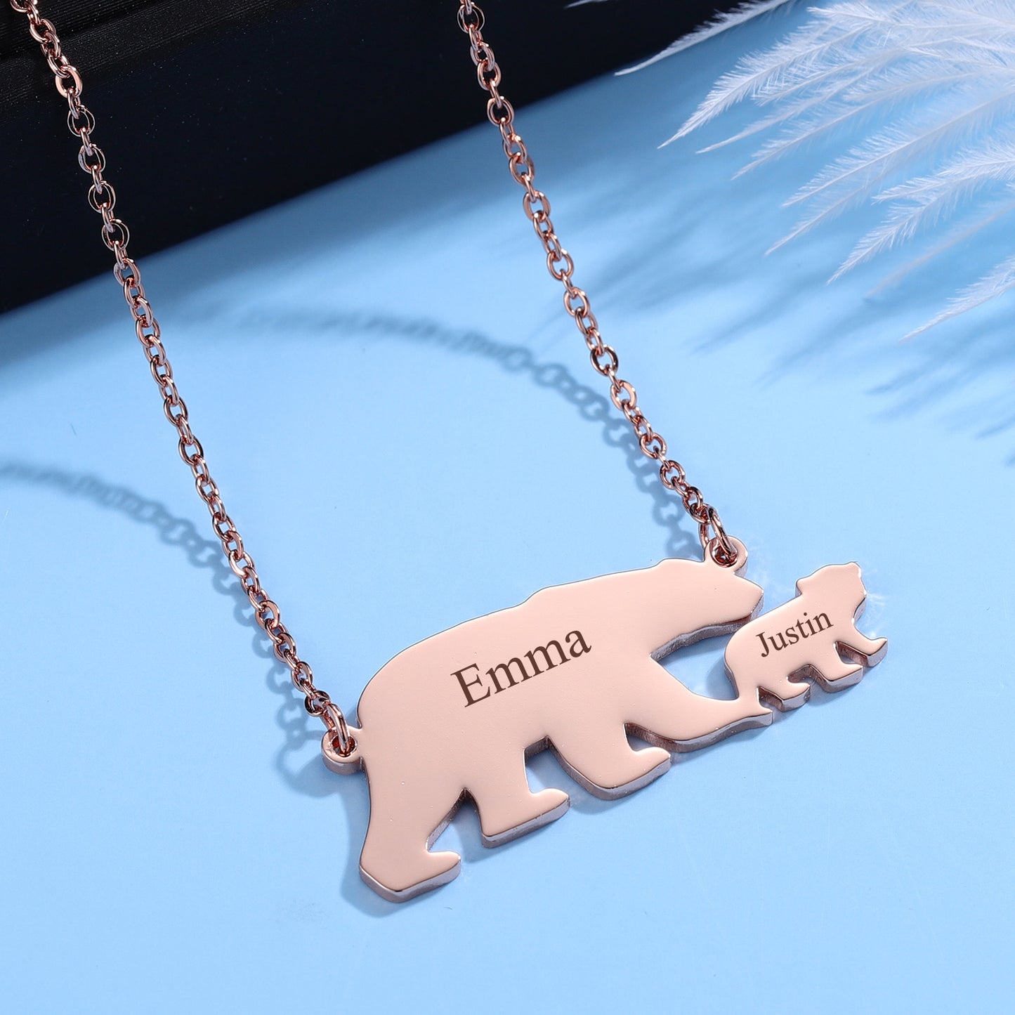 mama baby bear necklace