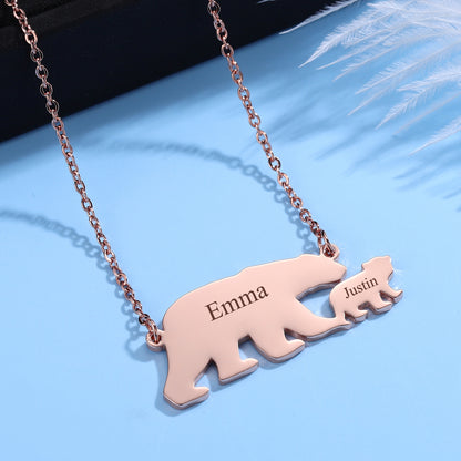 mama baby bear necklace