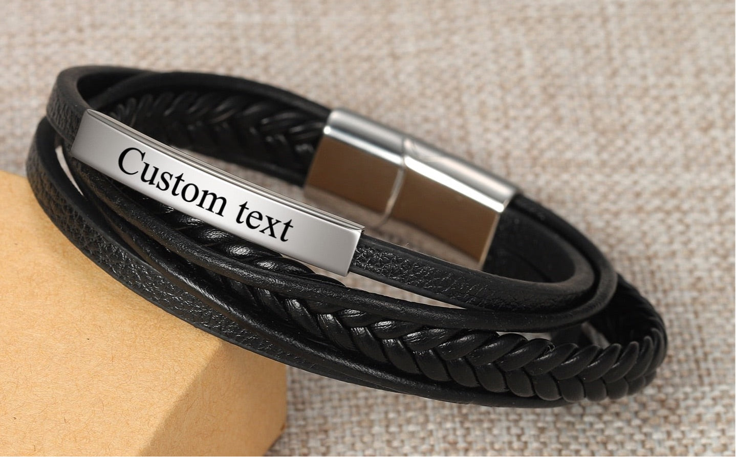 Personalized   Leather Bracelet for men