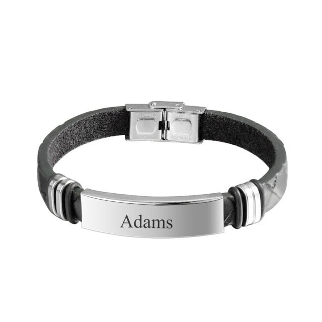 leather men's bracelet