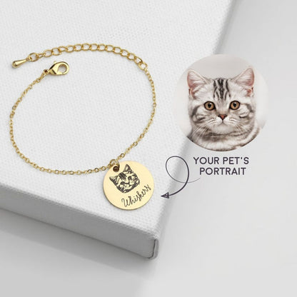 Pet portrait necklace