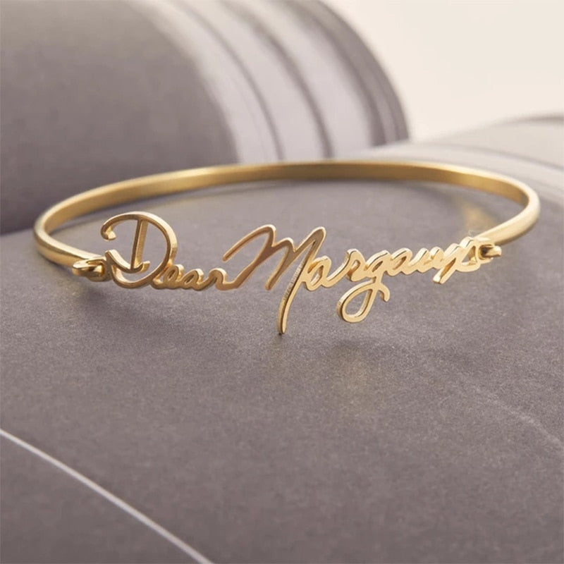 Personalized handwriting bracelet