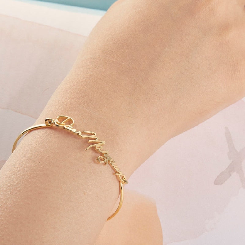 Personalized handwriting bracelet