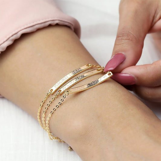 Personalized engraved bracelet