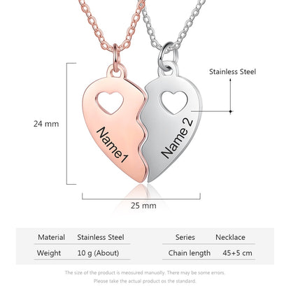 Two in one  heart necklace