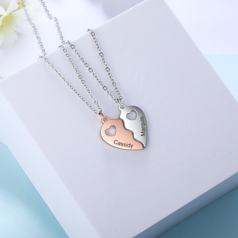 Two in one  heart necklace