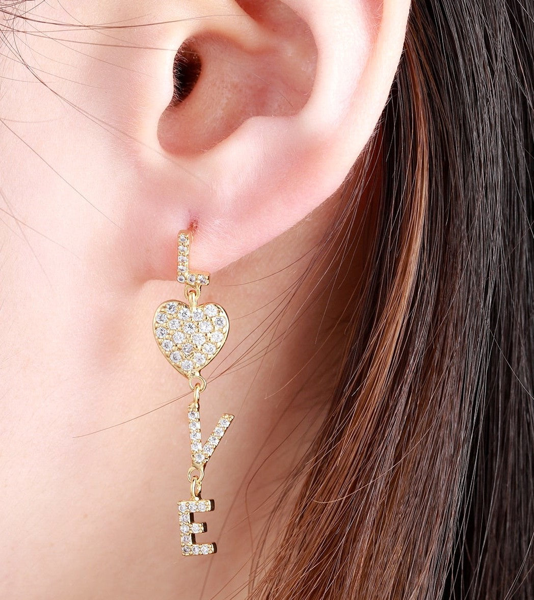 Custom-Made Vertical Name Drop Earrings