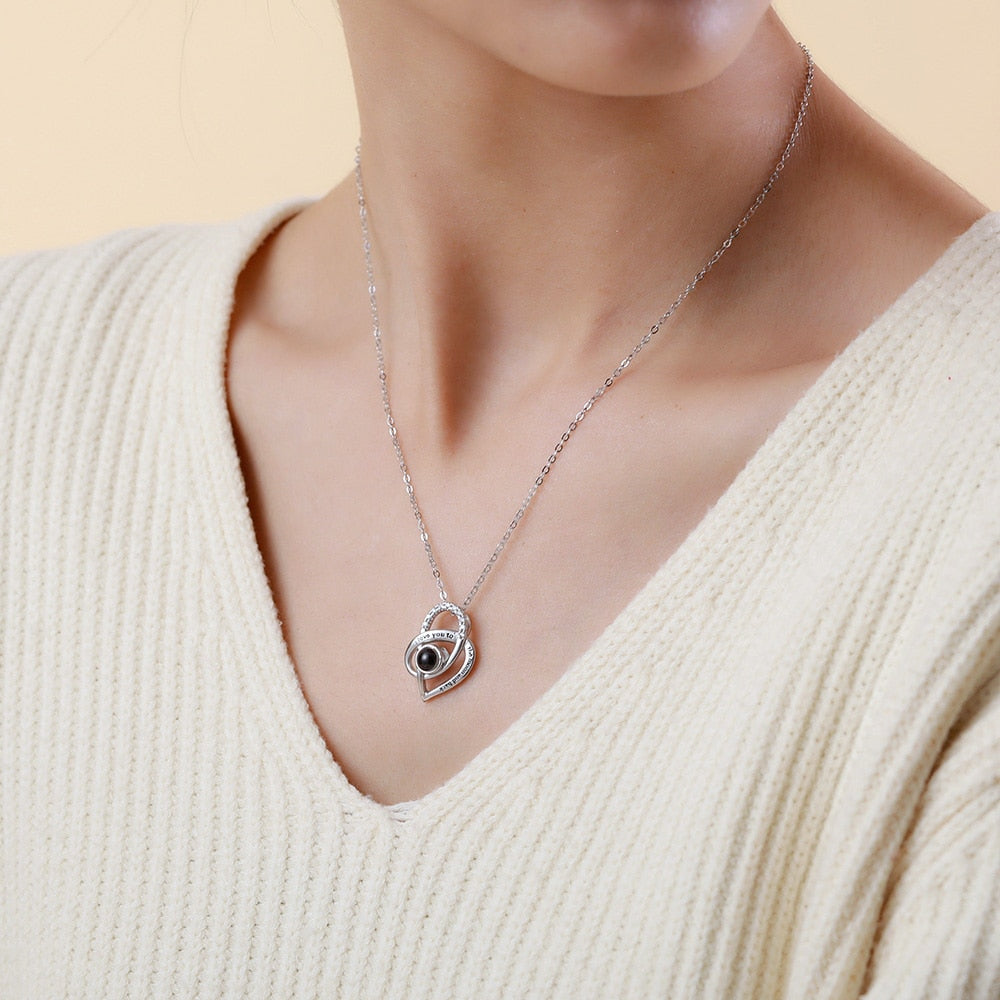 925 Sterling Silver Projection Necklace