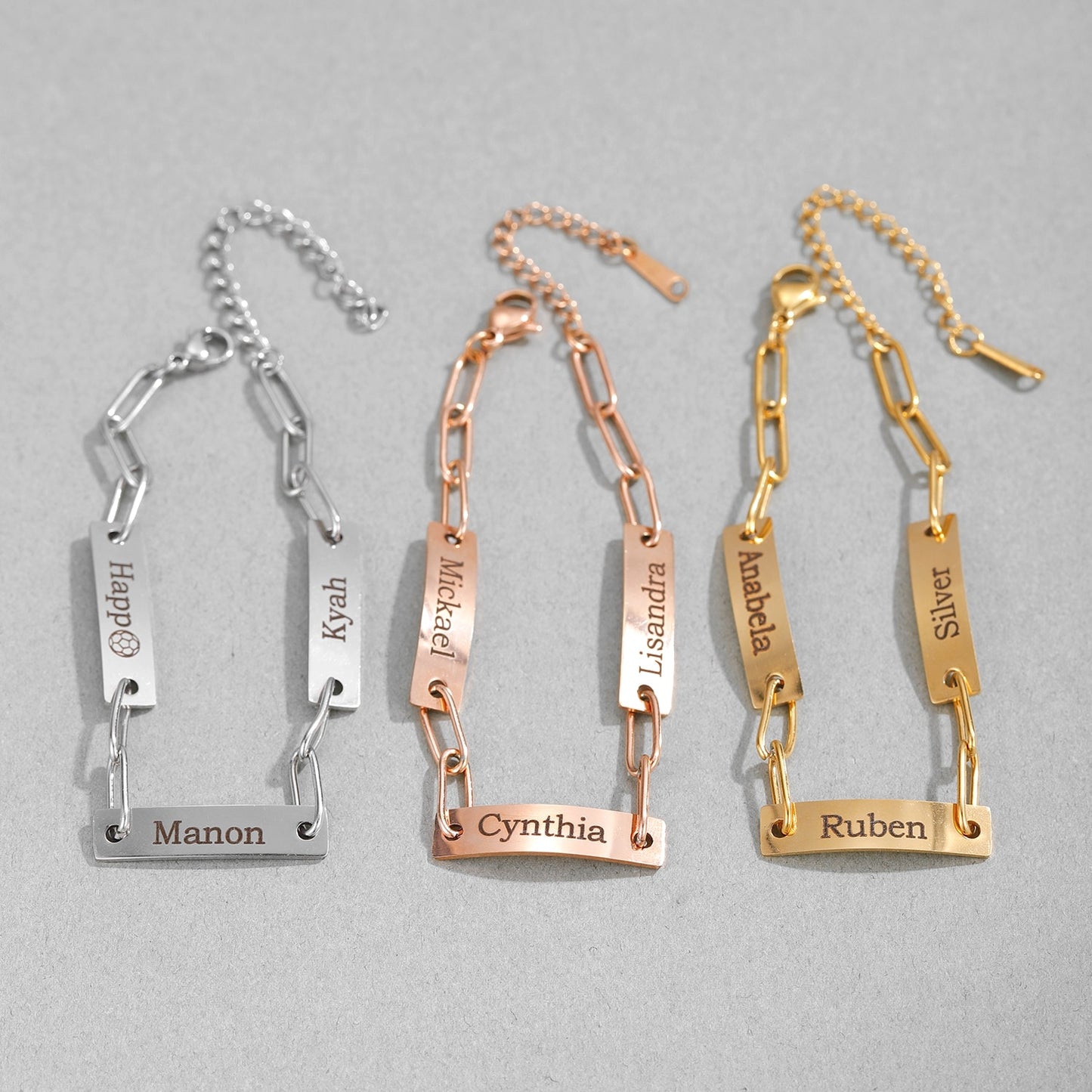 3 name bracelet