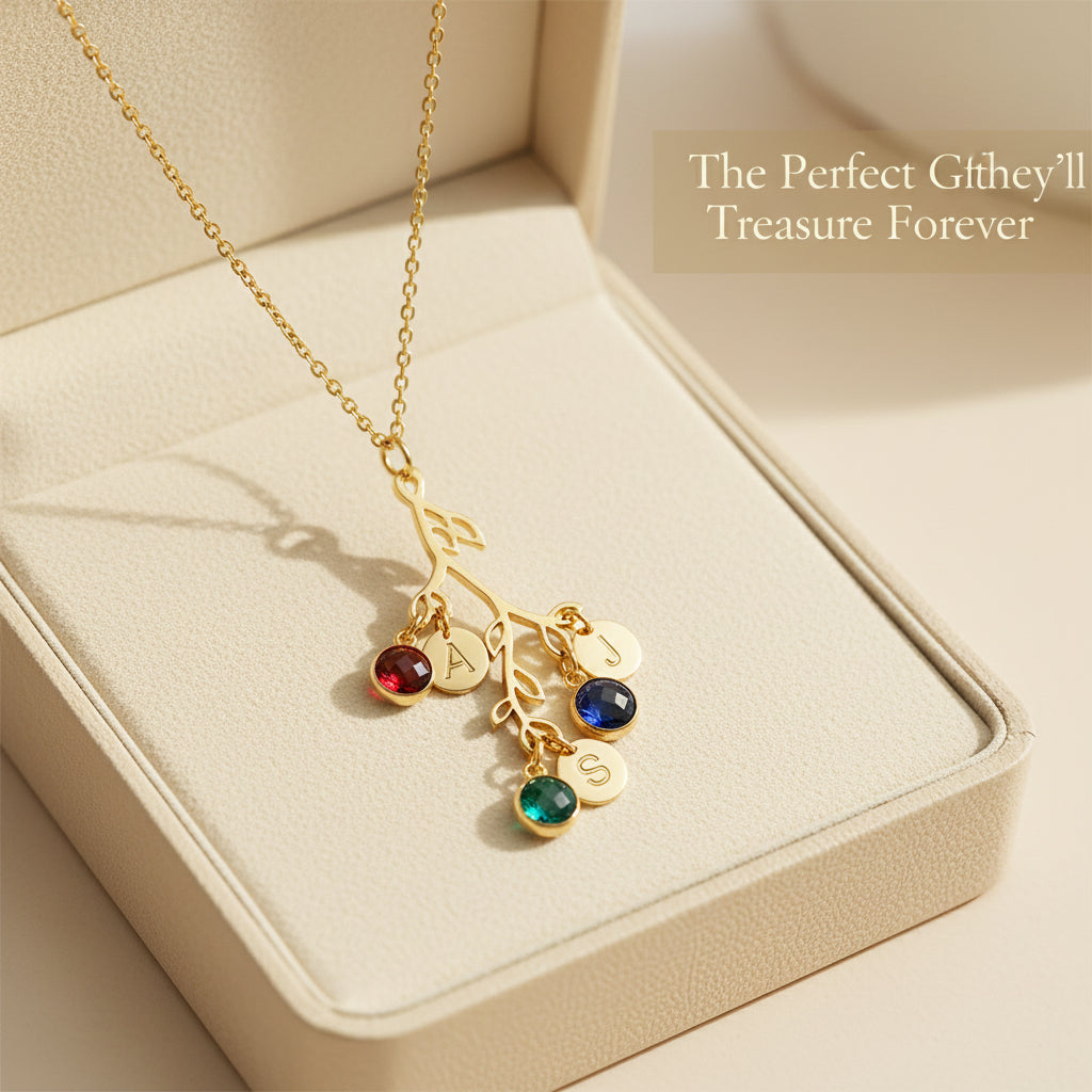 Birthstone family necklace 