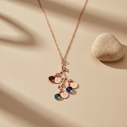 Family necklace for mom